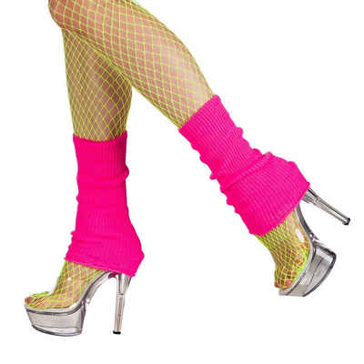 Boland Kostüm Retro-Beinstulpen neon-pink, Für warme Knöchel und einen heißen Look: 80er Retro Stulpen