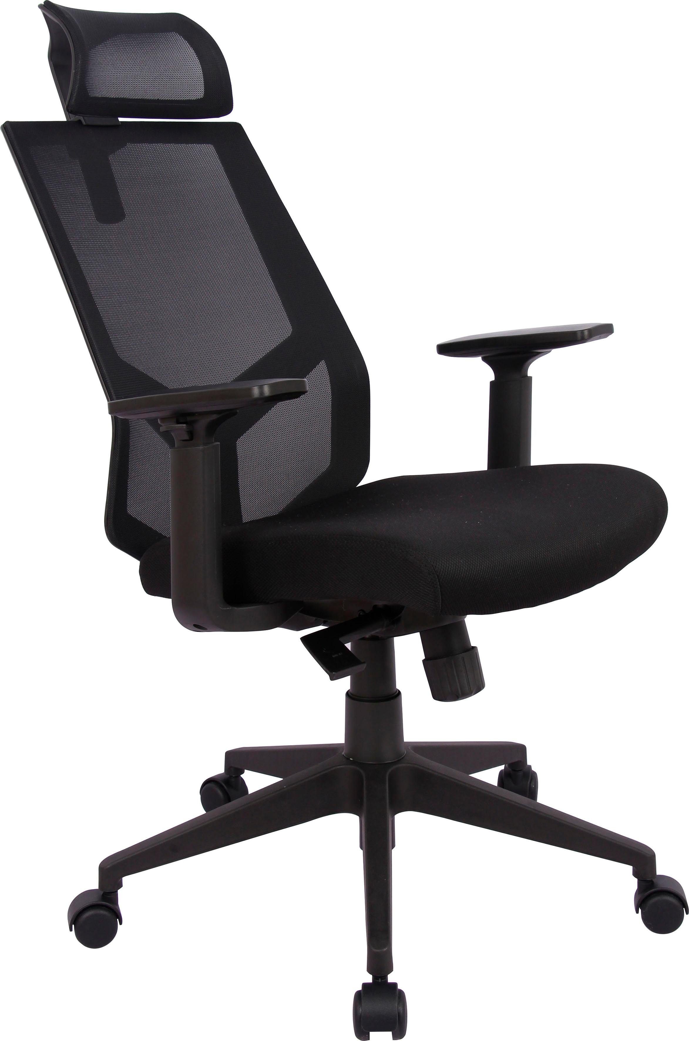 INOSIGN Chefsessel Netti, Schreibtischstuhl, hochwertige ergonomische Ausstattung, Kopfstütze, Armlehnen & Rückenlehne verstellbar