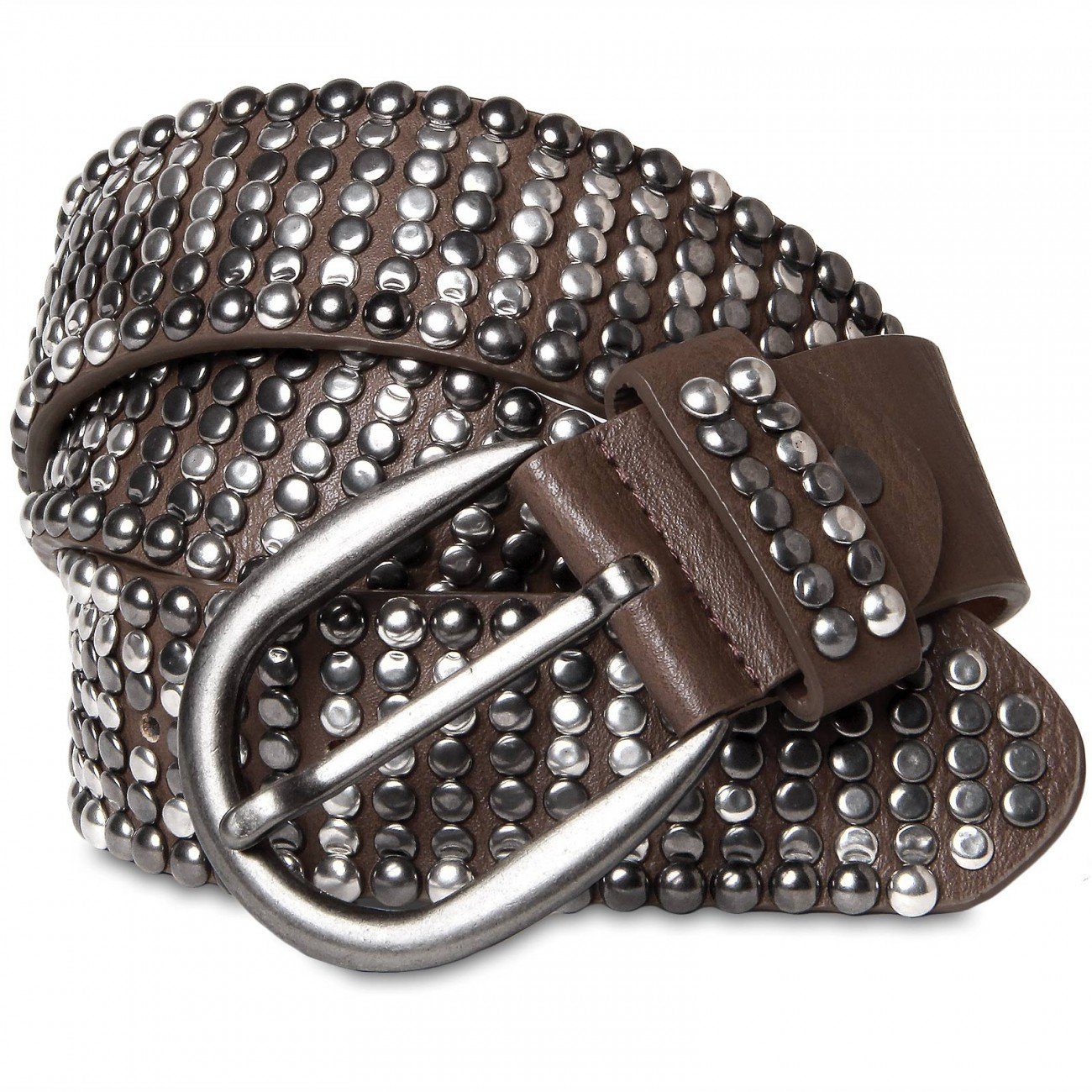 Caspar Nietengürtel GU278 breiter Damen Vintage Nietengürtel günstig online kaufen