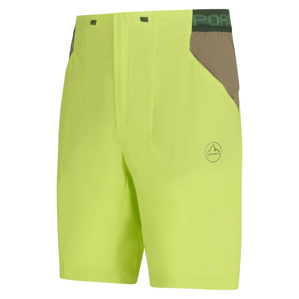La Sportiva Trekkinghose Wanderhose Guard Short (elastischer Bund mit Kordelzug) kurz limegelb