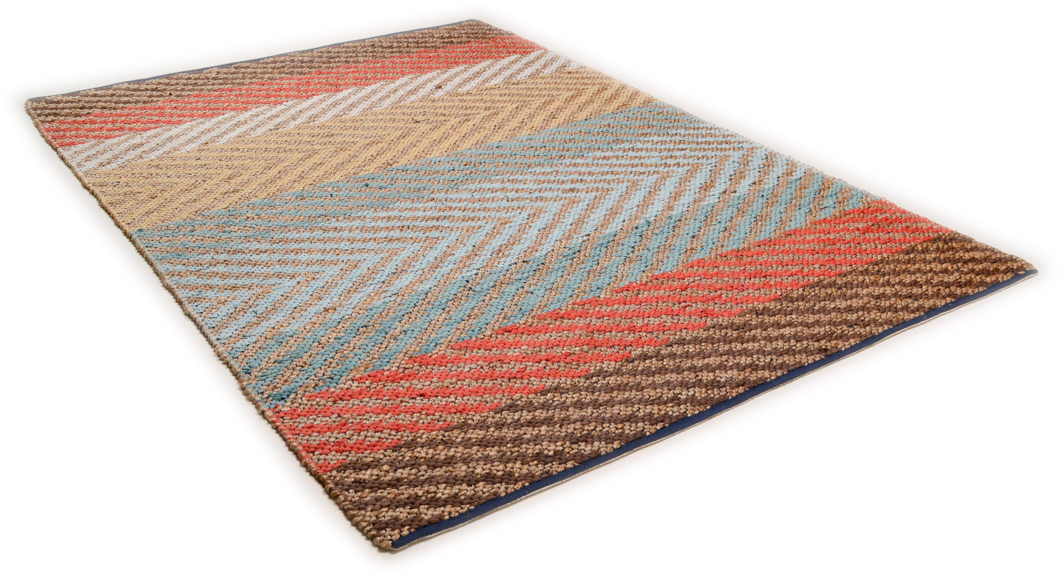 Teppich Pastel Stripe, TOM TAILOR HOME, rechteckig, Höhe: 7 mm, Flachgewebe,  handgewebt, Material: 60% Baumwolle, 40% Jute