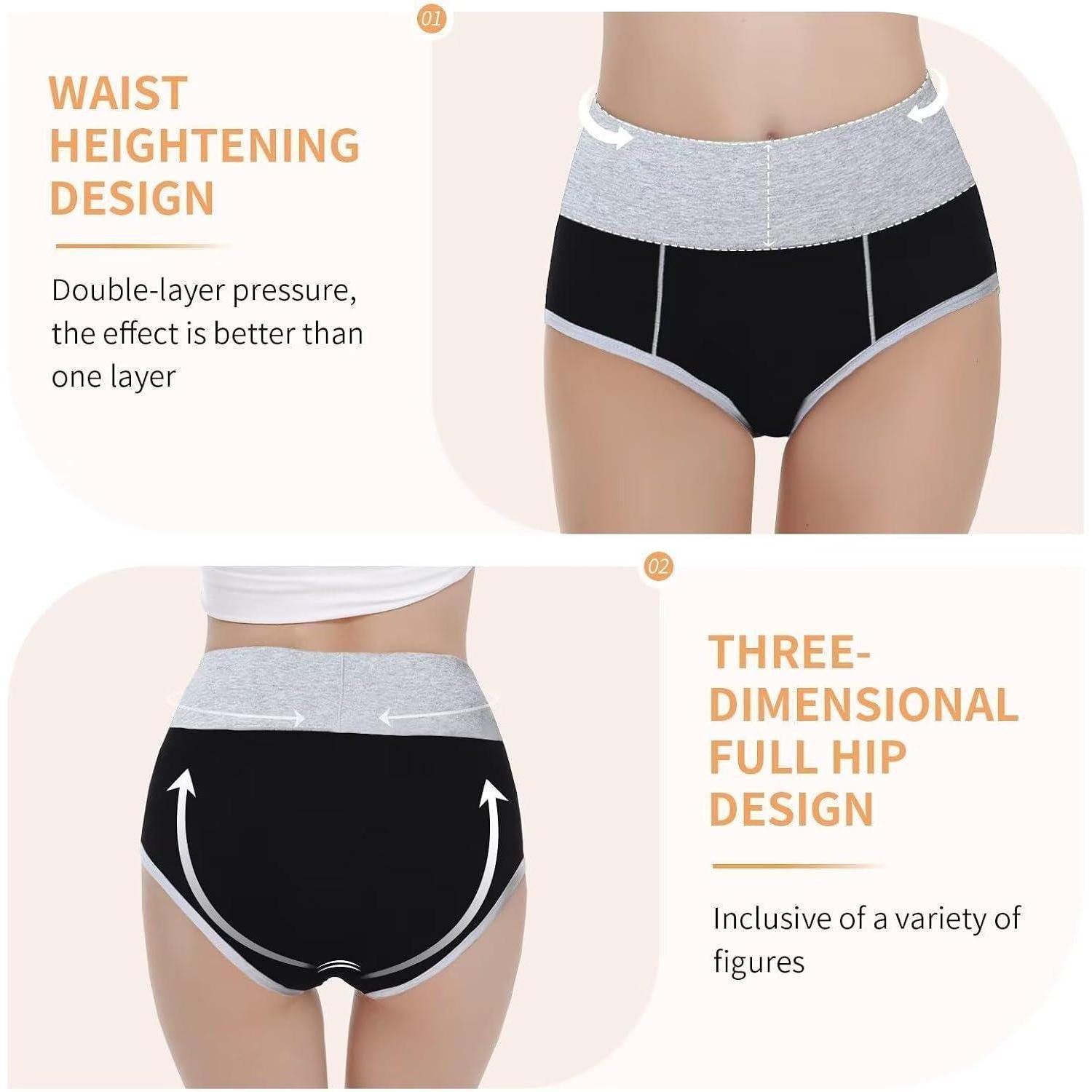 LuxusKollektion Taillenslip Damen Slips 5er Pack Hohe Taille Baumwolle Atmungsaktiv