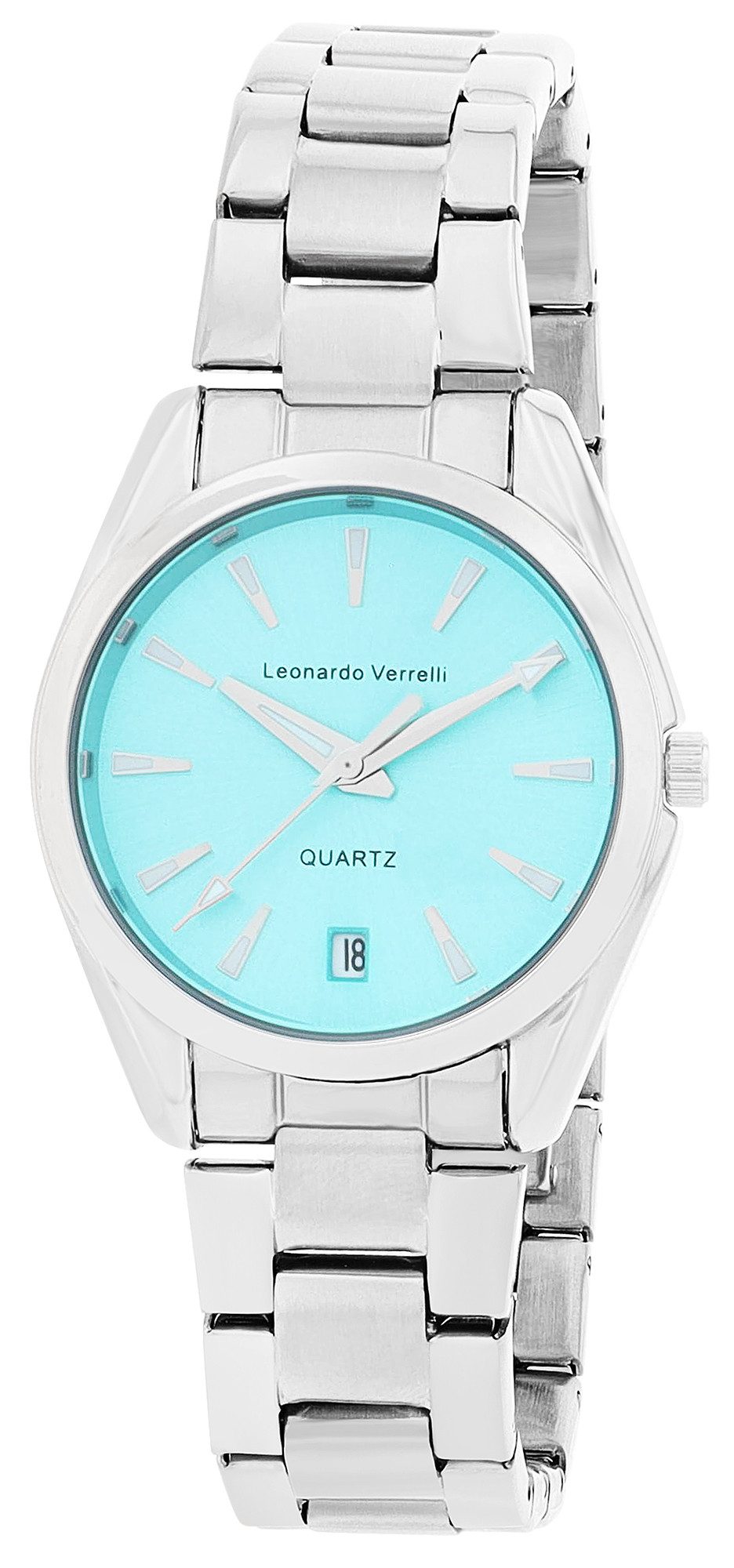 LEONARDO VERRELLI Quarzuhr 1800279 Damenuhr mit Edelstahlarmband, Datum
