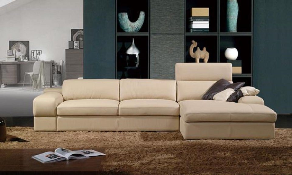JVmoebel Ecksofa Ecksofa Sofa Couch Polster Wohnlandschaft Leder Eck Sofas L Form, Made in Europe