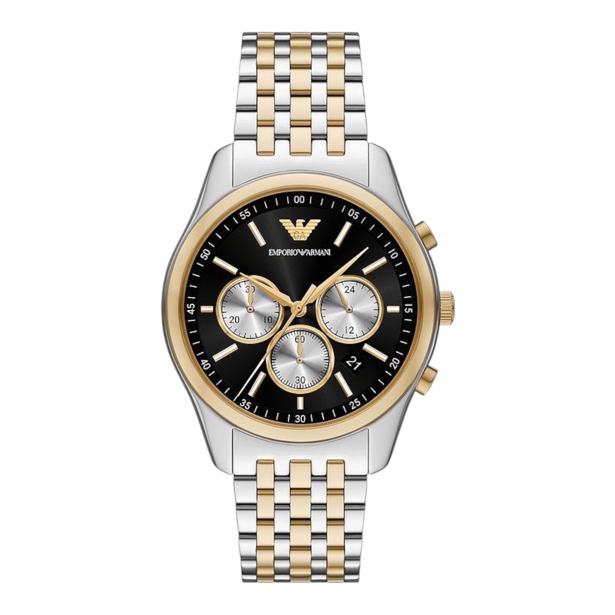 Emporio Armani Quarzuhr Herren Uhr Chronograph – Bi-Color AR11713