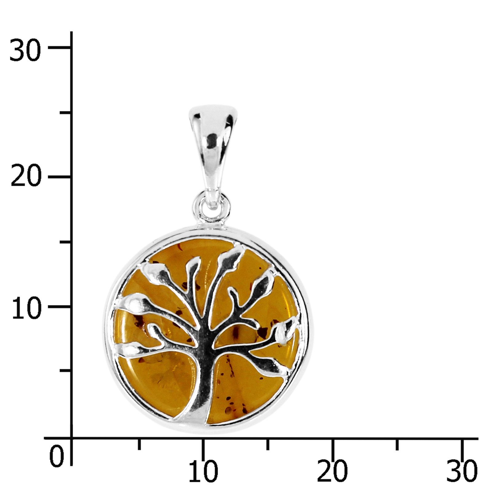 OSTSEE-SCHMUCK Kettenanhänger Ostsee-Schmuck Anhänger Lebensbaum 15 mm (1-tlg)