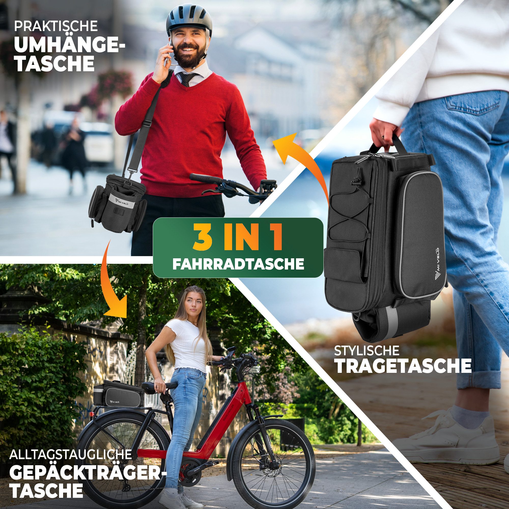 MIVELO Fahrradtasche, wasserabweisend