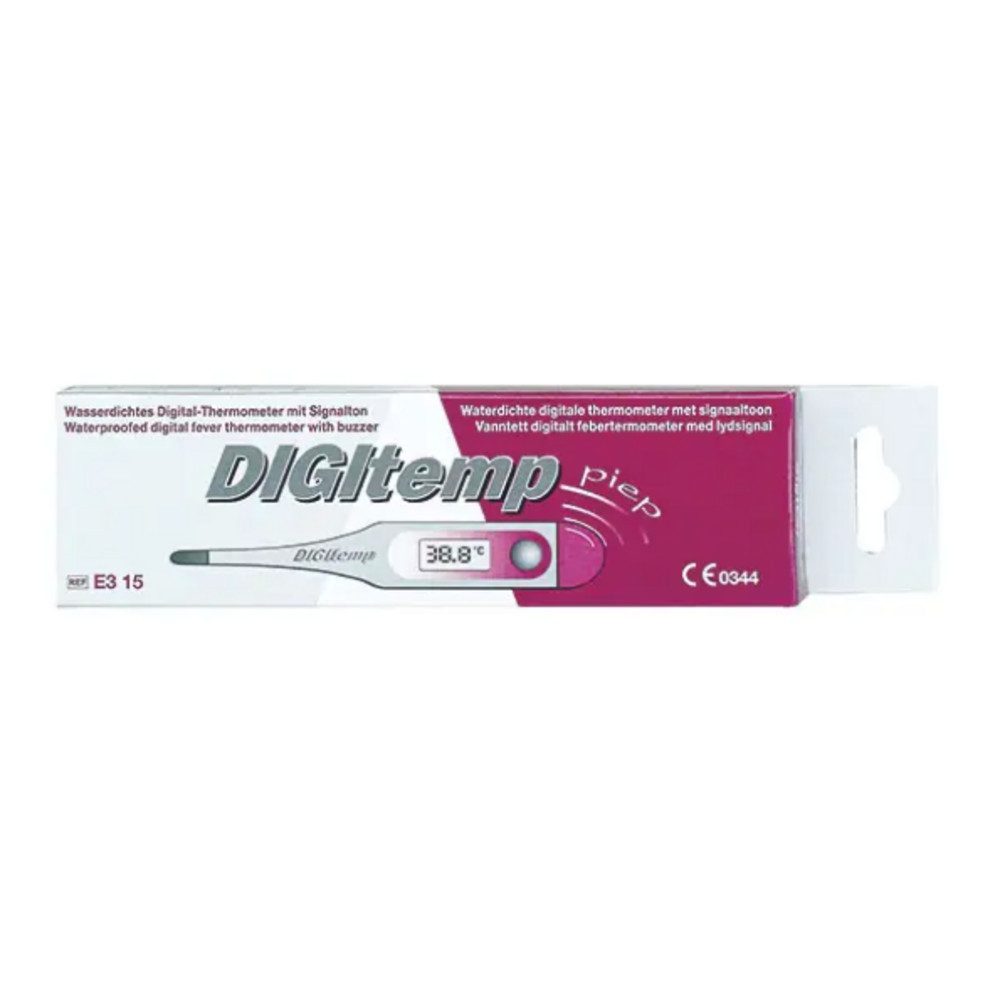 DocMed Fieberthermometer Elektronisches Fieberthermometer, Packung 1-tlg., Präzise Temperaturmessung, Fiebermessung, Wasserdichtes Thermometer