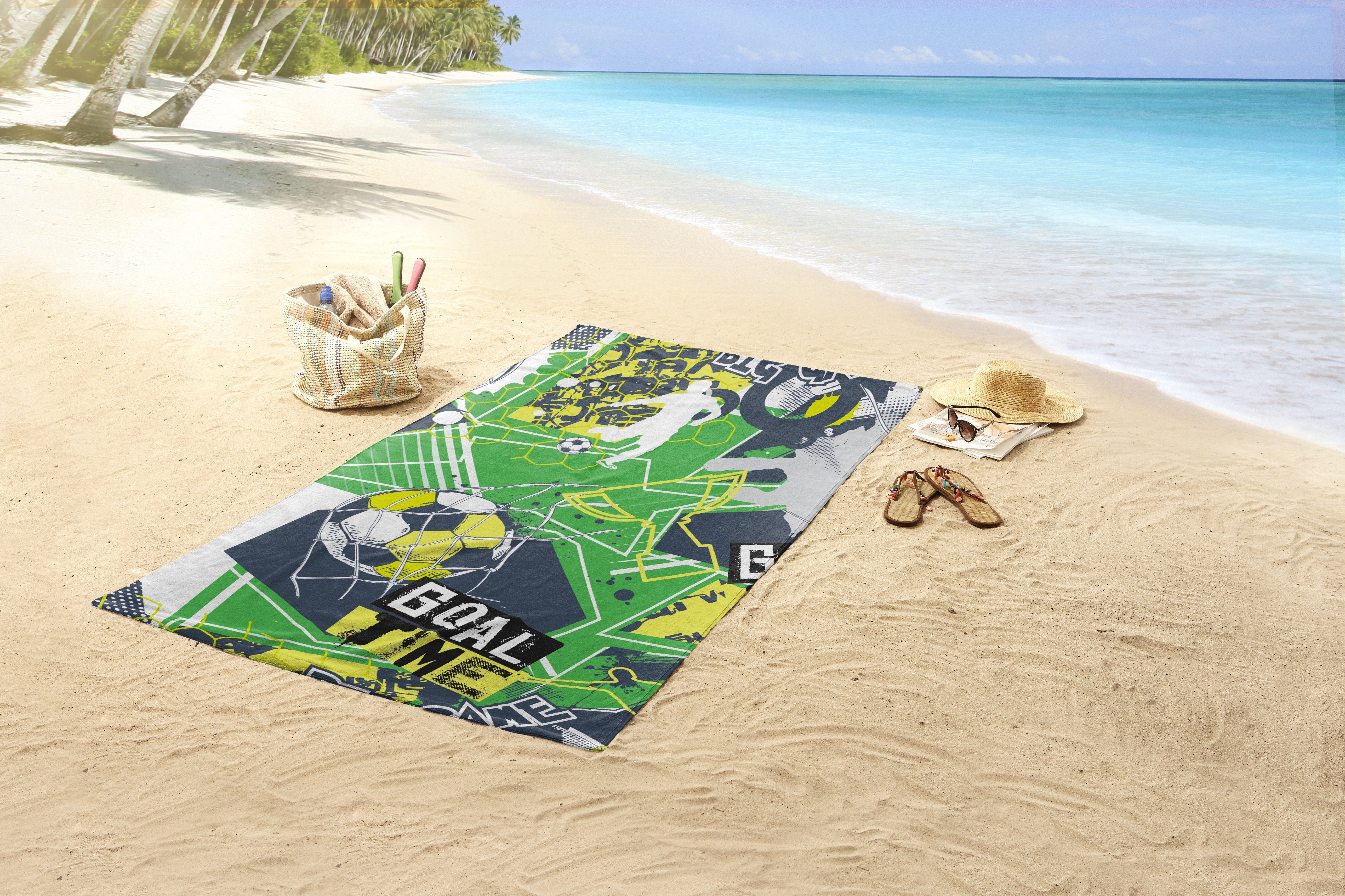 good morning Strandtuch Goaltime, Velours (Packung, günstig online kaufen