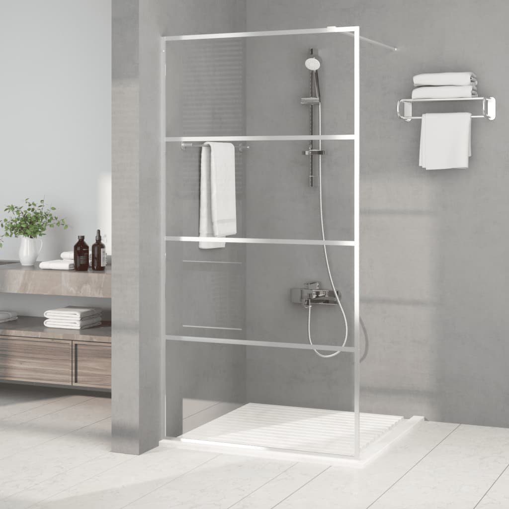 vidaXL Duschwand Duschwand für Begehbare Dusche Silbern 100x195 cm ESG-Klarglas