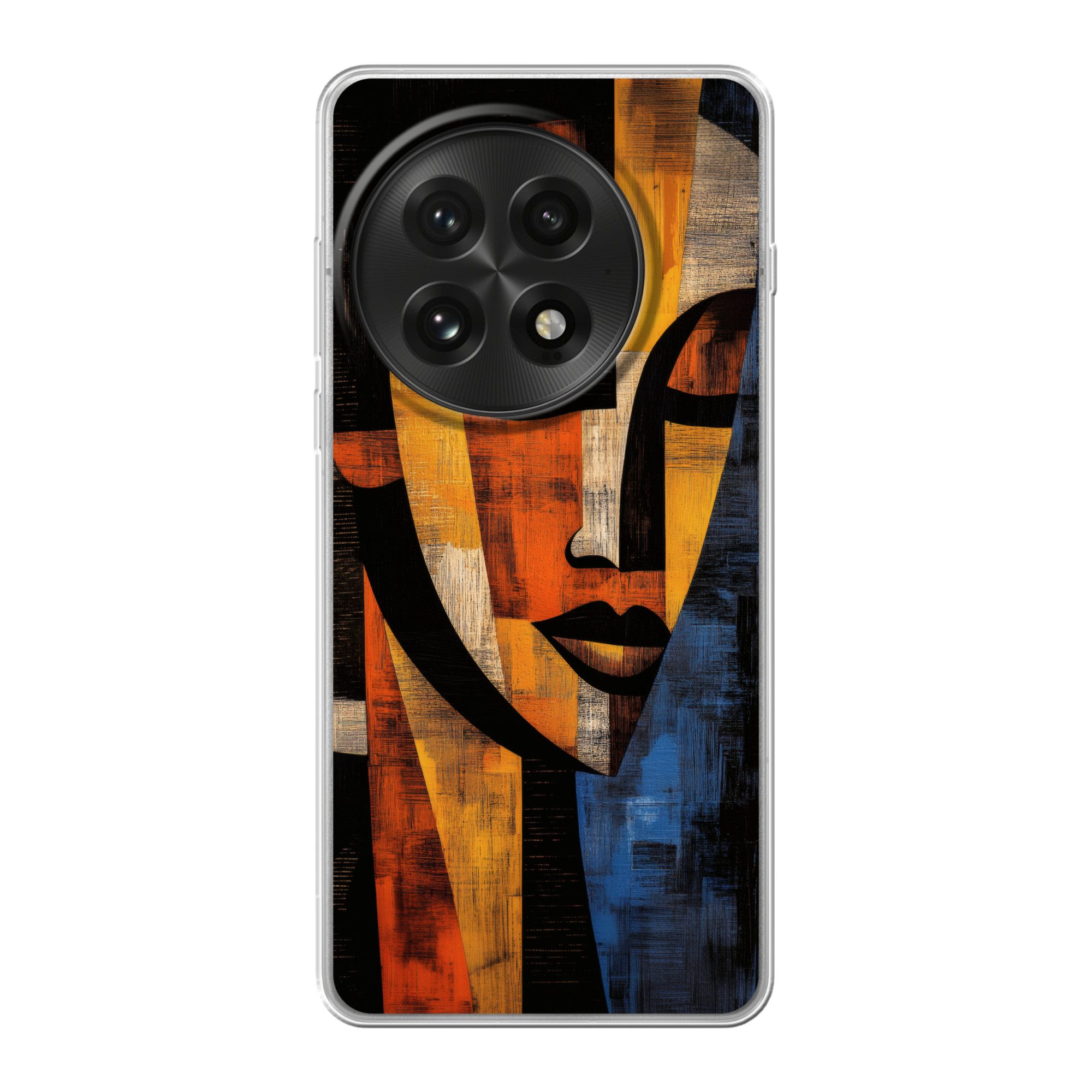 MuchoWow Handyhülle für OnePlus 13 Abstrakt - Porträt - Farbfelder, Phone Case, Silikon, Schutzhülle Dünn