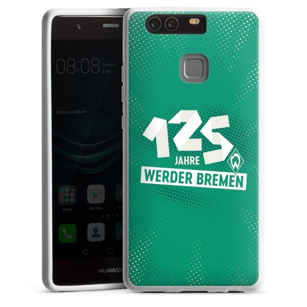 DeinDesign Handyhülle 125 Jahre Werder Bremen Offizielles Lizenzprodukt, Huawei P9 Silikon Hülle Bumper Case Handy Schutzhülle Smartphone Cover