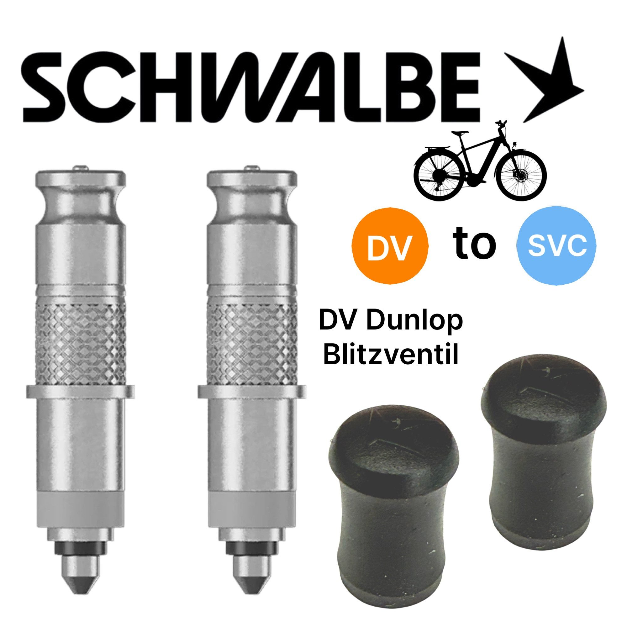 Schwalbe Fahrradschlauch Schwalbe Fahrrad Schlauch Clik Valve Klick Ventil SCV System SV AV DV