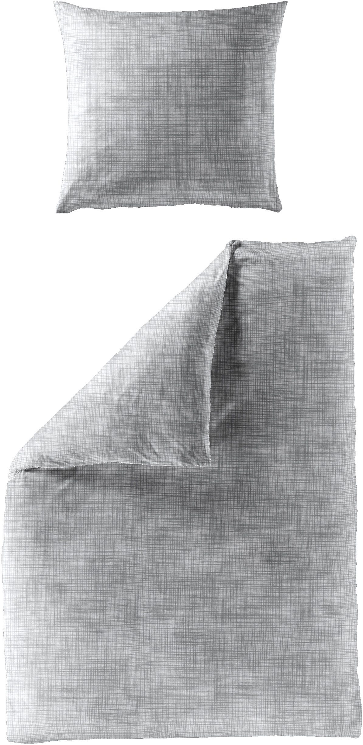 BIERBAUM Bettwäsche 4172, Mako-Satin, 2 teilig, Mako-Satin, 100 % Baumwolle, pflegeleicht