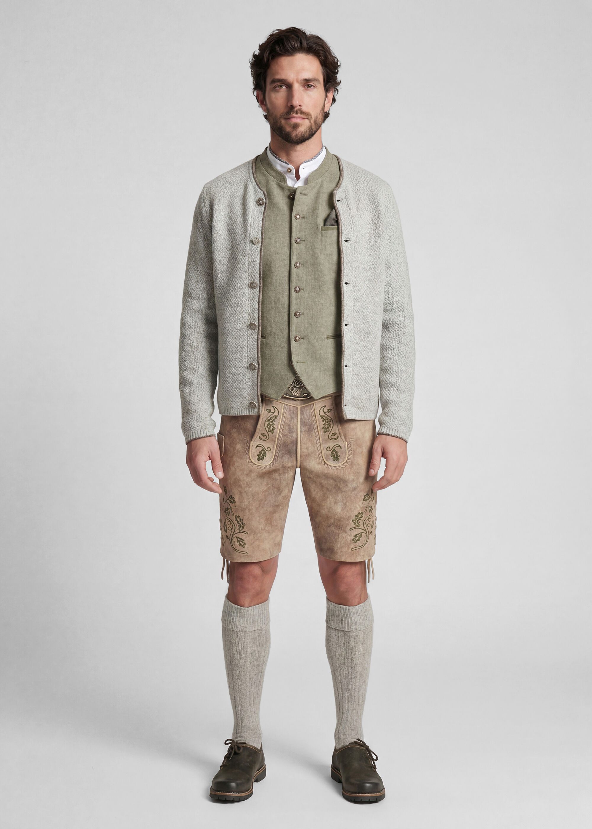Spieth & Wensky Trachtenstrickjacke Klemens (1-tlg) mit Stehkragen