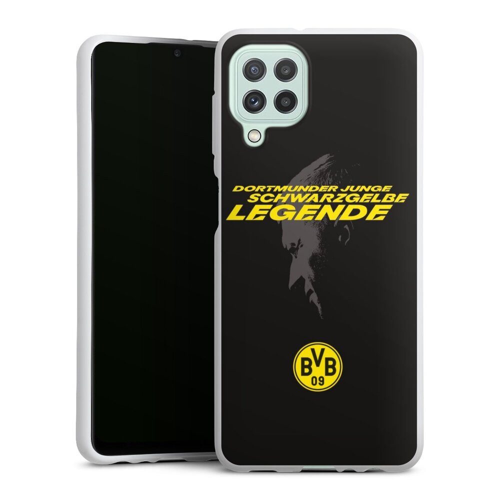 DeinDesign Handyhülle Marco Reus Borussia Dortmund BVB Danke Marco Schwarzgelbe Legende, Samsung Galaxy A22 4G Silikon Hülle Bumper Case Handy Schutzhülle