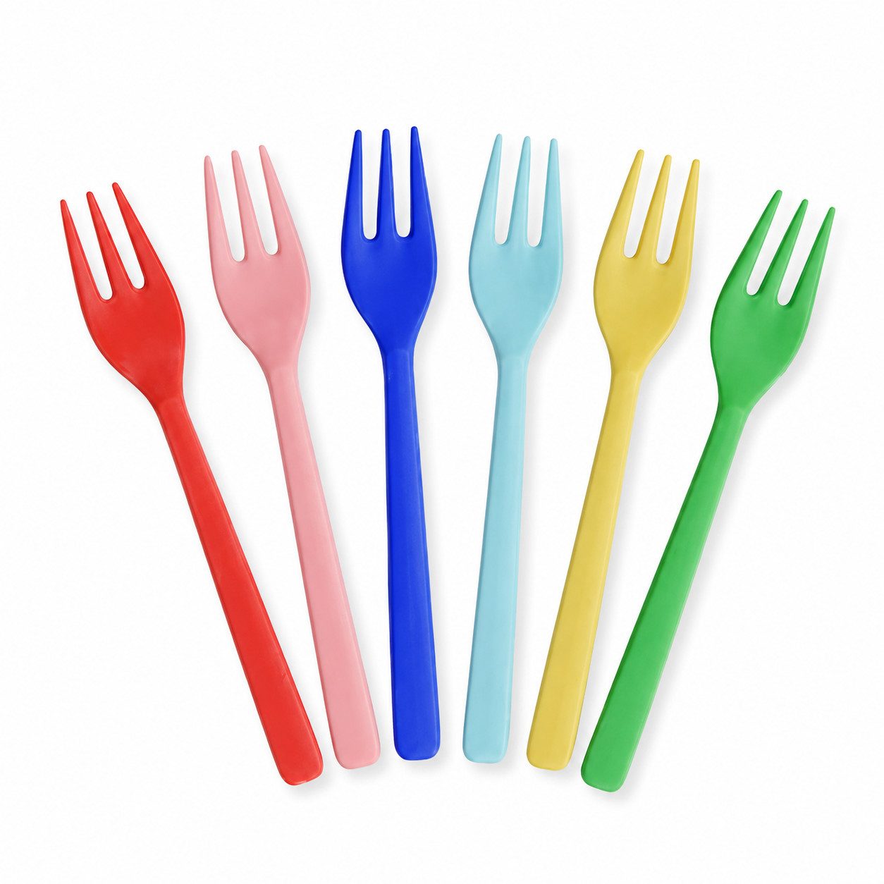 rice Kuchengabel RICE Teelöffel 6er Set Melamin bunt BPA-frei (6 Stück)
