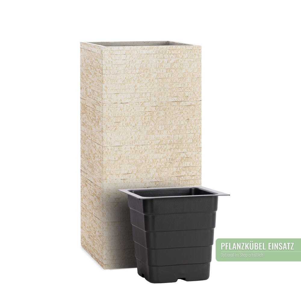 Pflanzwerk® Pflanzkübel TOWER Premium Blumenkübel Pflanzsäule Fiberglas mit Lotus-Effekt – Bild 5 von 5