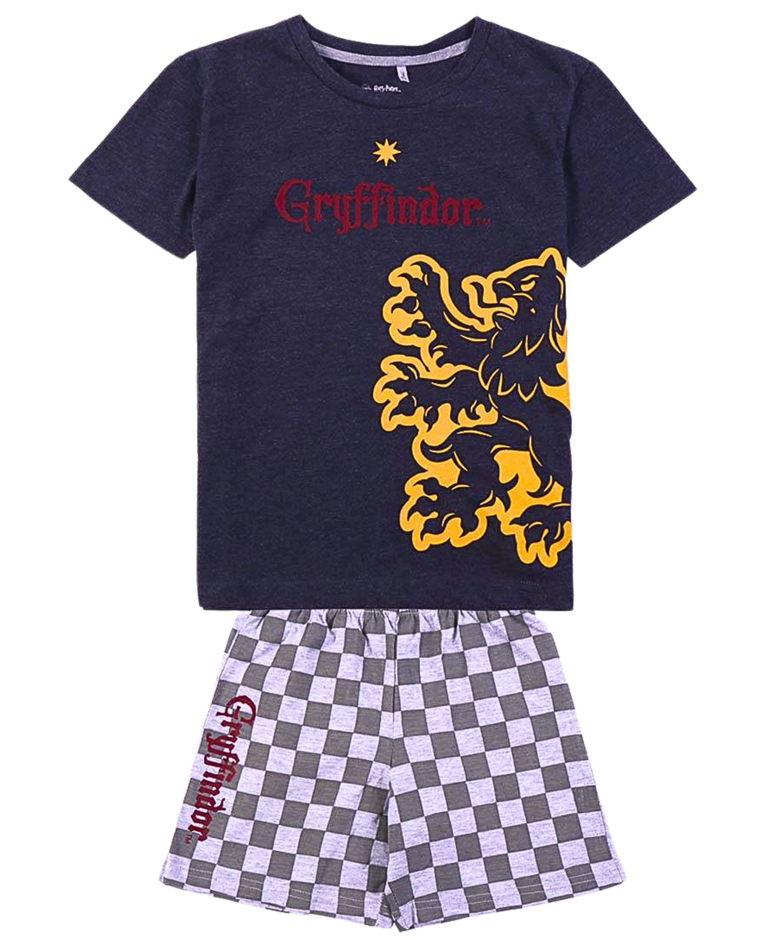 Harry Potter Schlafanzug Gryffindor (2 tlg) Jungen Pyjama Set kurz - Kinder Shorty Gr. 116-164 cm