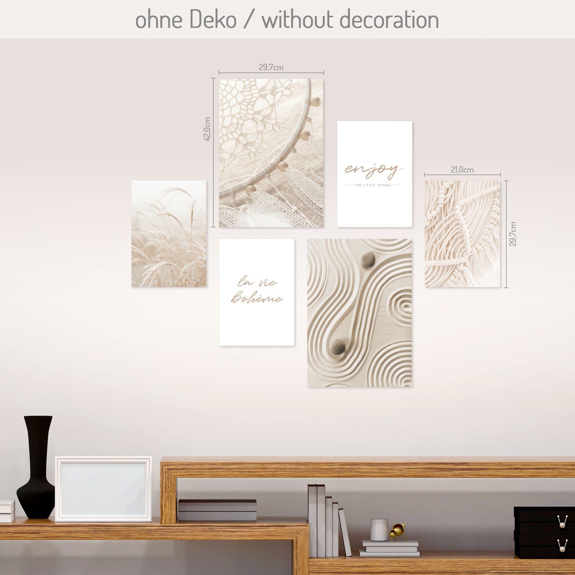 Kreative Feder Poster Enjoy, Natur (Set, günstig online kaufen