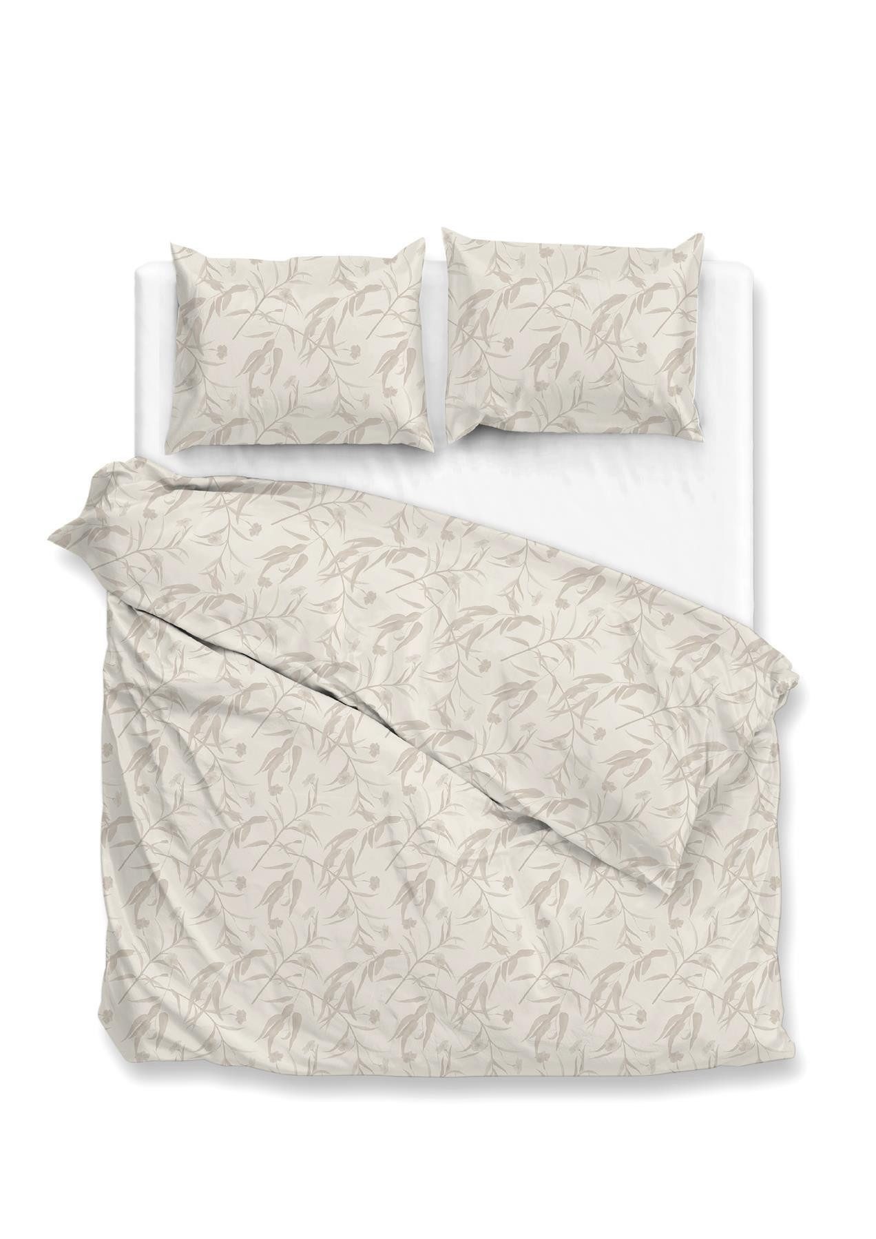 ZO HOME Bettwäsche Fiori di Satinado Dbo 240 Off-White 240x220 Off-white, Mako Satin, 3 teilig, Bettwäsche 240x220 Baumwolle Mako Satin Hotelverschluss