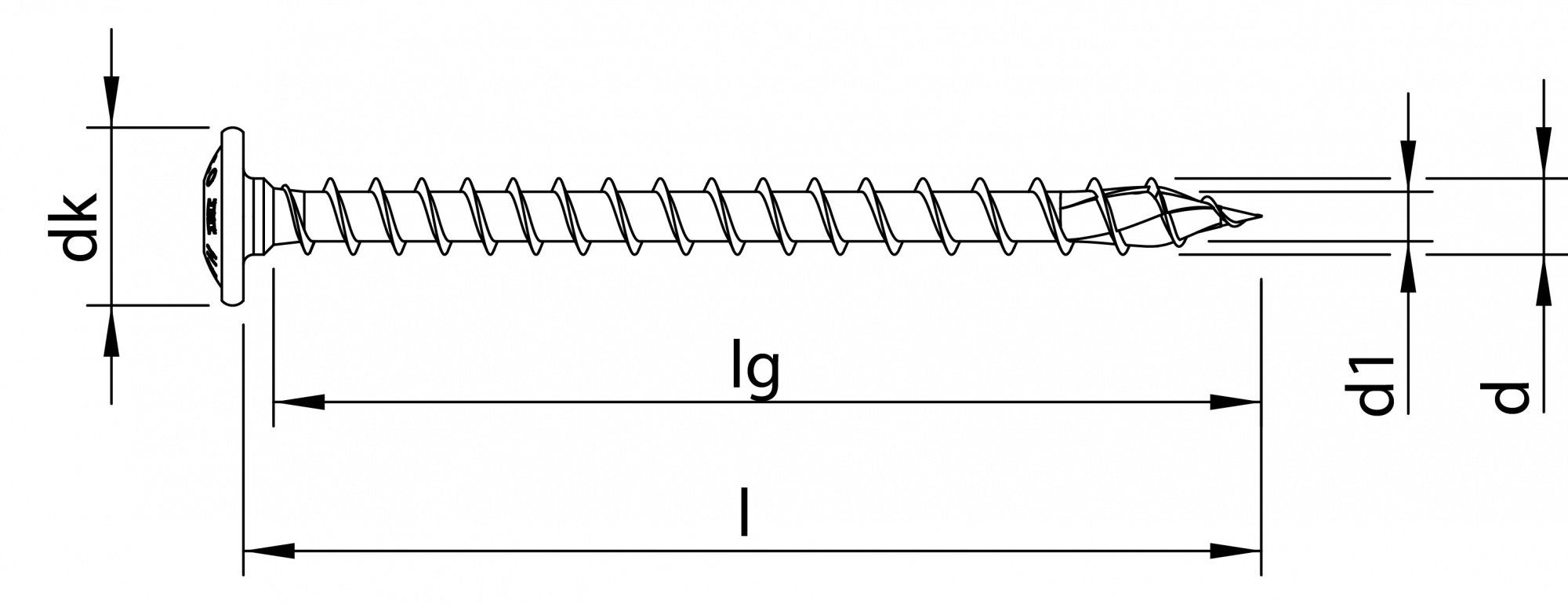 HECO Schrauben Spanplattenschraube TOPIX-plus, weiß 8x100 St., (Stahl Tellerkopf), 50 mm verzinkt