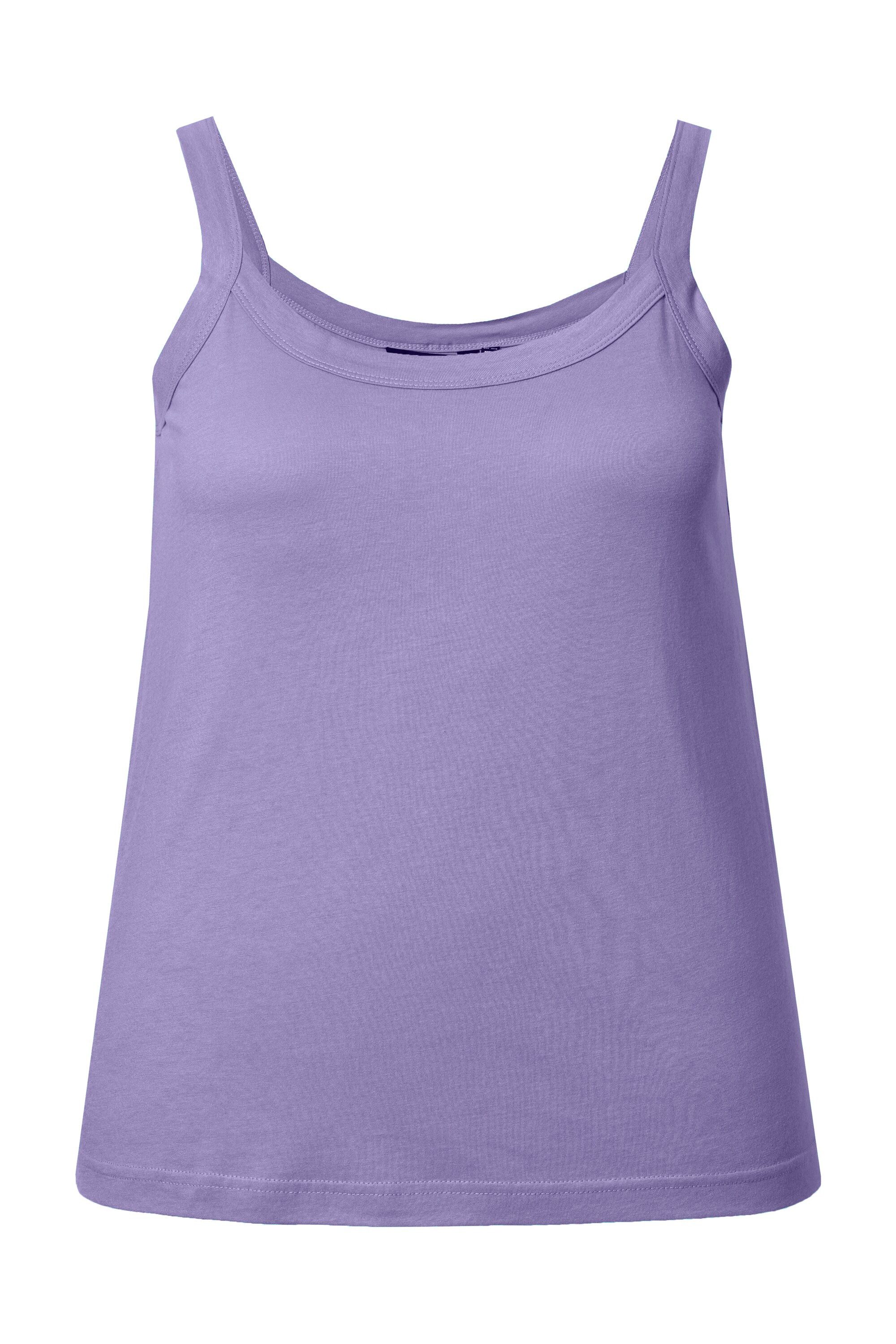 Ulla Popken Longtop Spaghettitop Rundhals Modalmix ärmellos günstig online kaufen