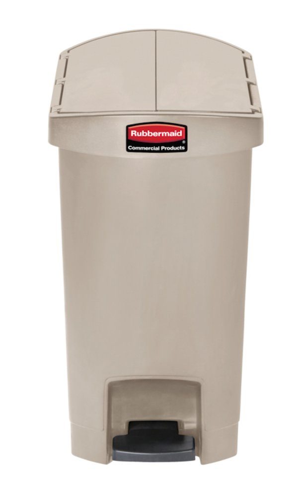 PROREGAL® Mülleimer Slim Jim Step End Container 90L, On Beige Step Pedal-Abfalleimer