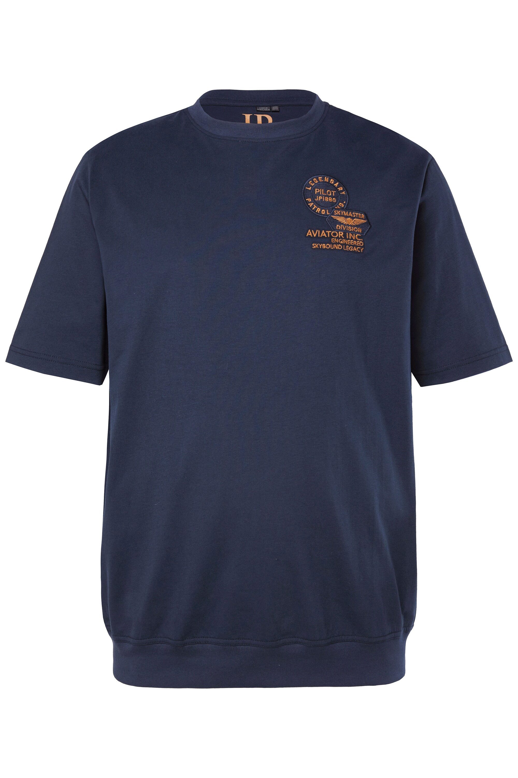T-Shirt T-Shirt Halbarm Bauchfit Badges bis 8 XL