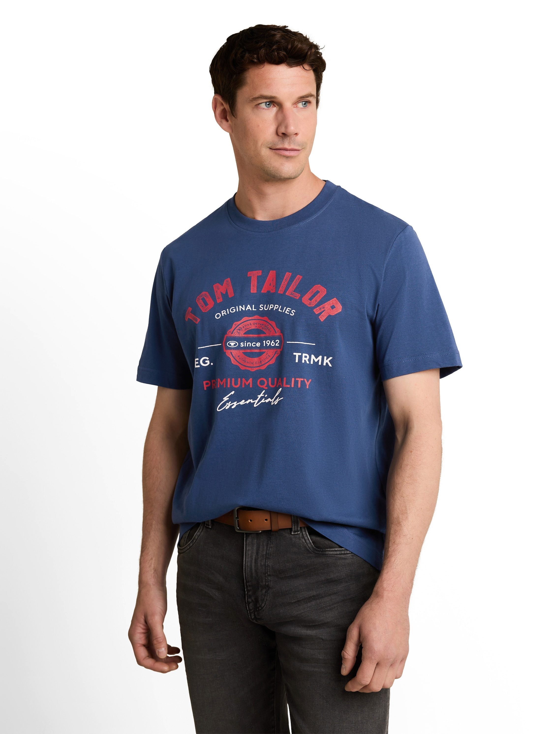 TOM TAILOR T-Shirt mit großem Logofrontprint