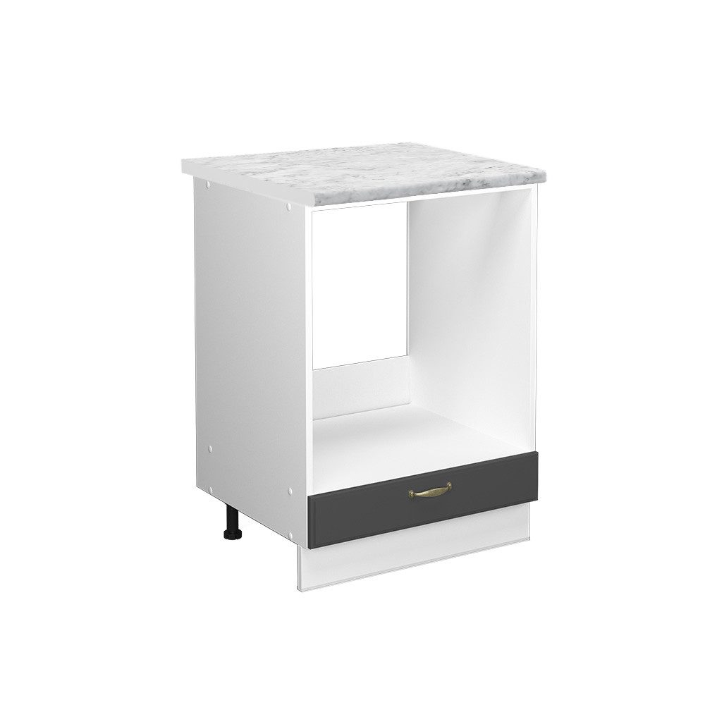 Vicco Herdumbauschrank Fame-Line, Anthrazit-Gold/Weiß, 60 cm, günstig online kaufen