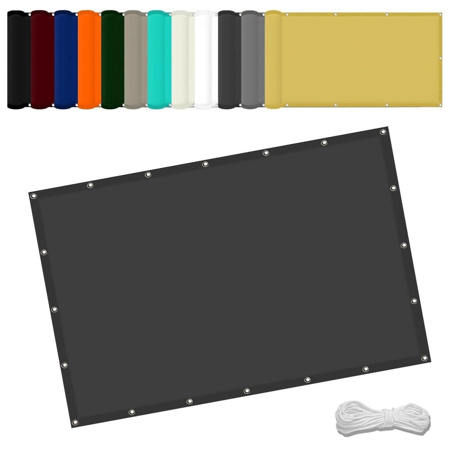 LuxusKollektion Sonnensegel Markisenstoff 0.8x1.5m Dunkelgrau