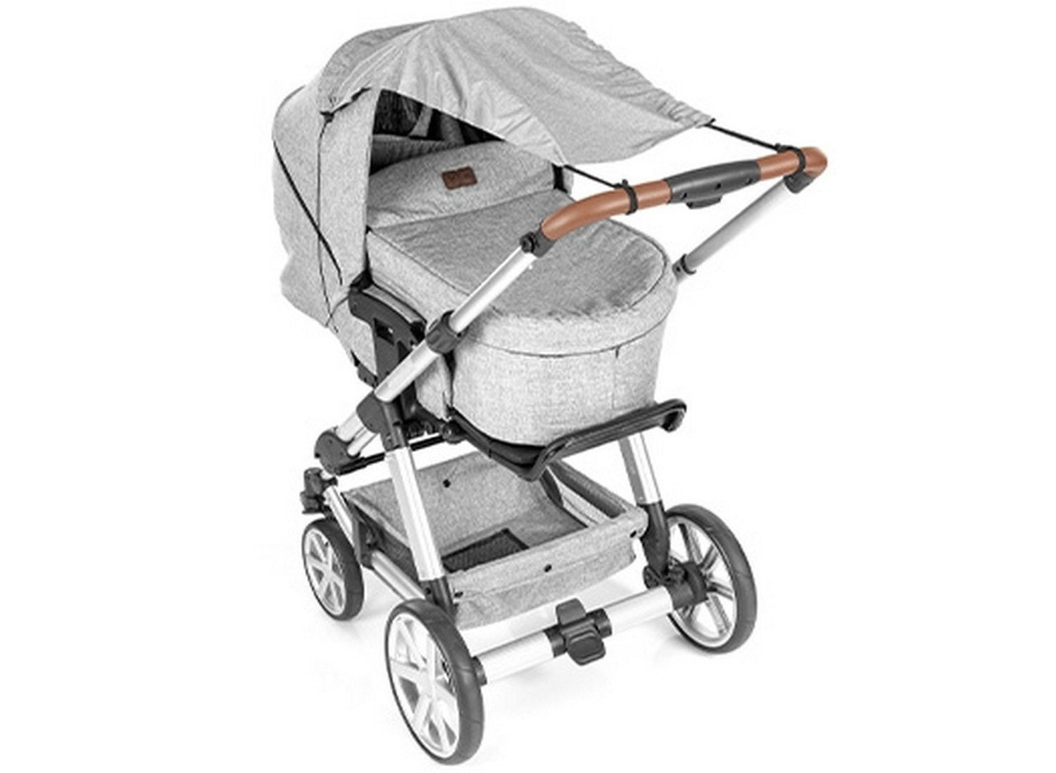 Reer Kinderwagen-Sonnenschutzhülle Grau-melange (1-St)