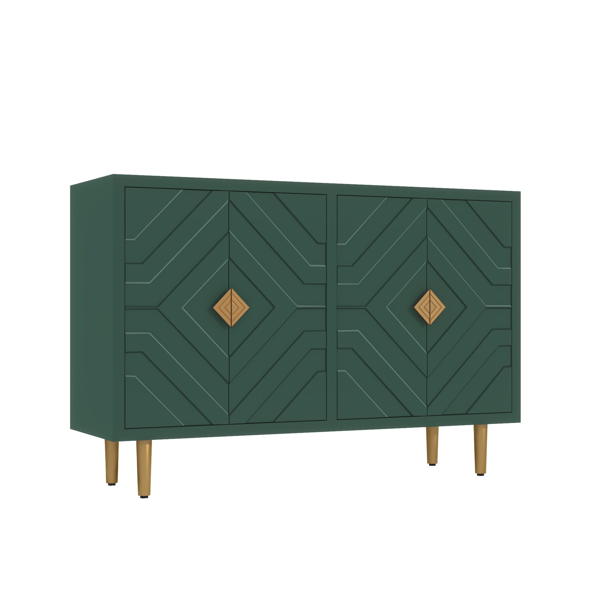 HOLTICO Sideboard Schrank für Wohnzimmer, Küche, Schlafzimmer (1 St), Kommode mit 4 Türen, Küchenschrank, Aufbewahrungsschrank