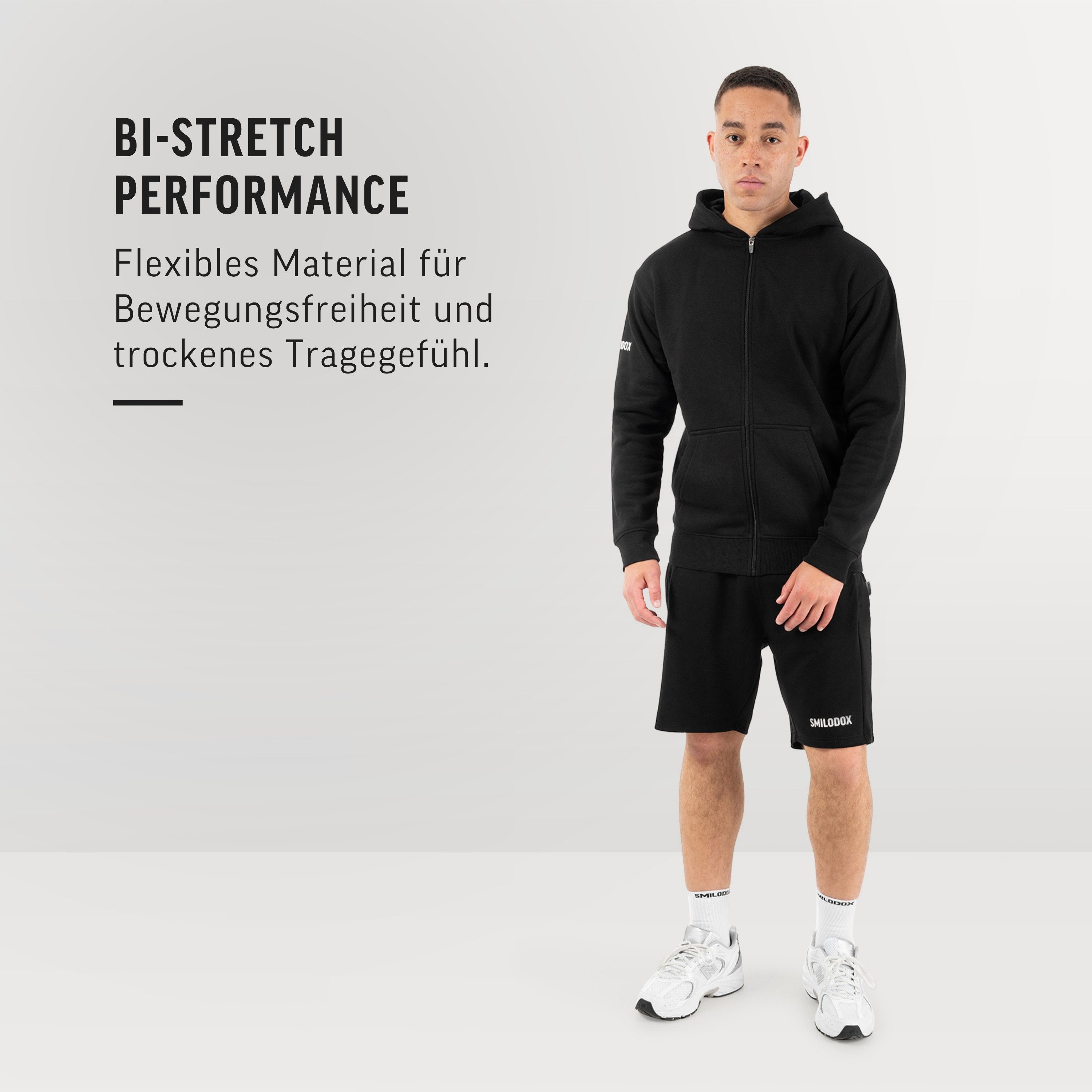 Smilodox Shorts Jarek Herren, Regular Fit, Trainingsshorts, Stretch, Gym & Laufshorts Bi-Stretch, Kordelzug, Kletttasche, atmungsaktiv, elastisch