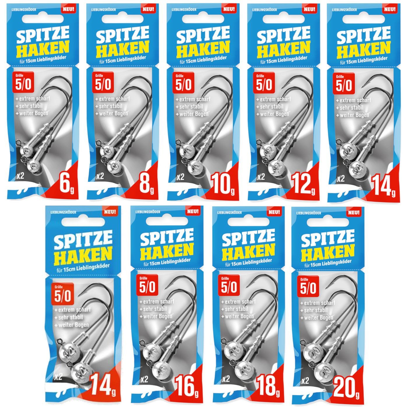 Lieblingsköder Jighaken Lieblingsköder Spitze Haken 5/0 - 2 Jighaken