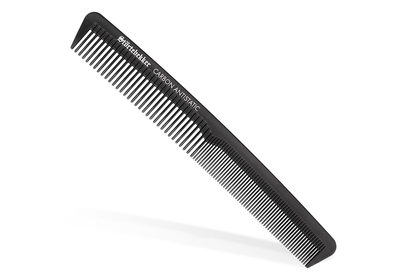Störtebekker Haarkamm aus bruchfestem Carbon, (18,5 x 2,5 cm / 13g), antistatisch, bruchfest, für alle Haartypen und -längen geeignet