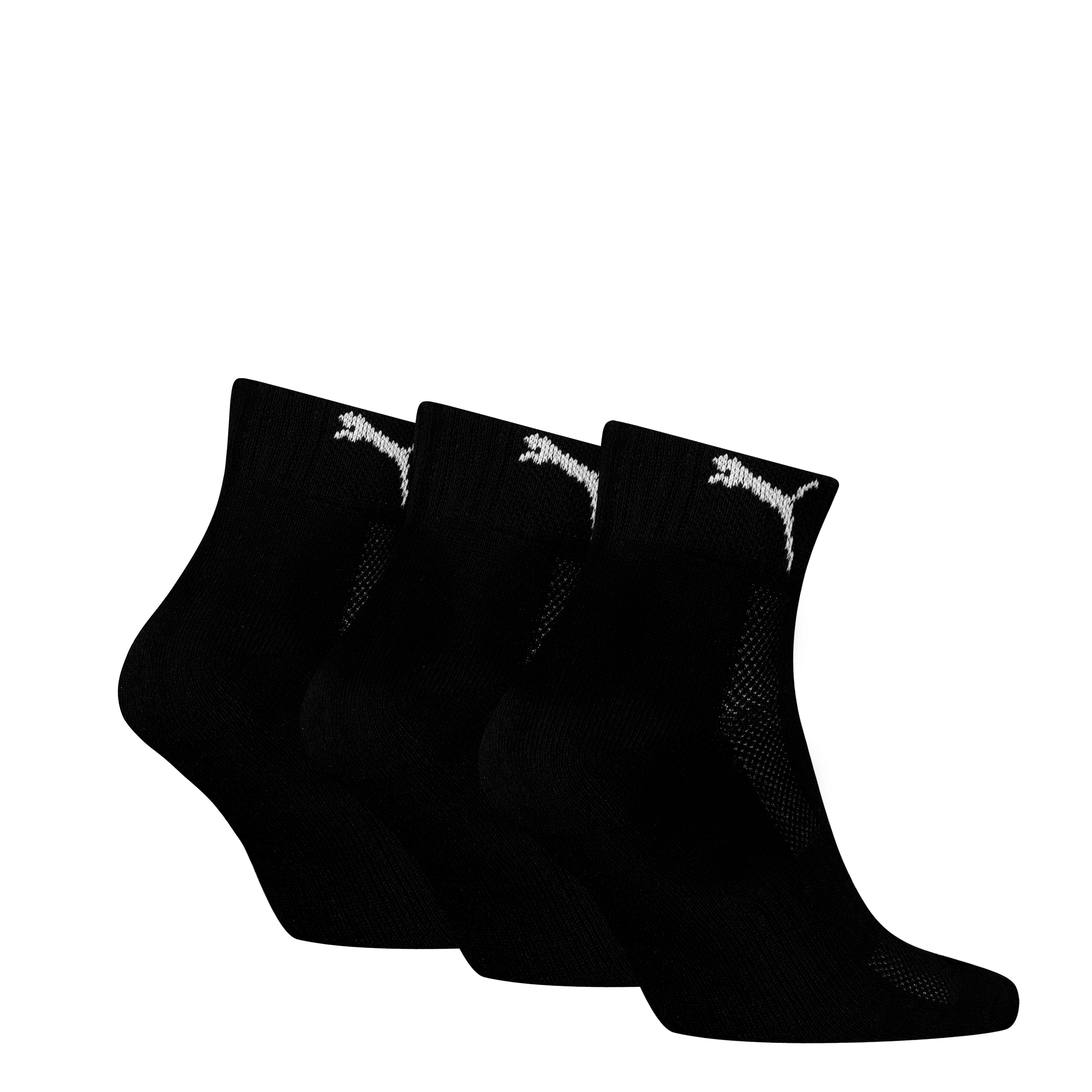 PUMA Kurzsocken (3-Paar) mit eingestricktem Logo im Bund