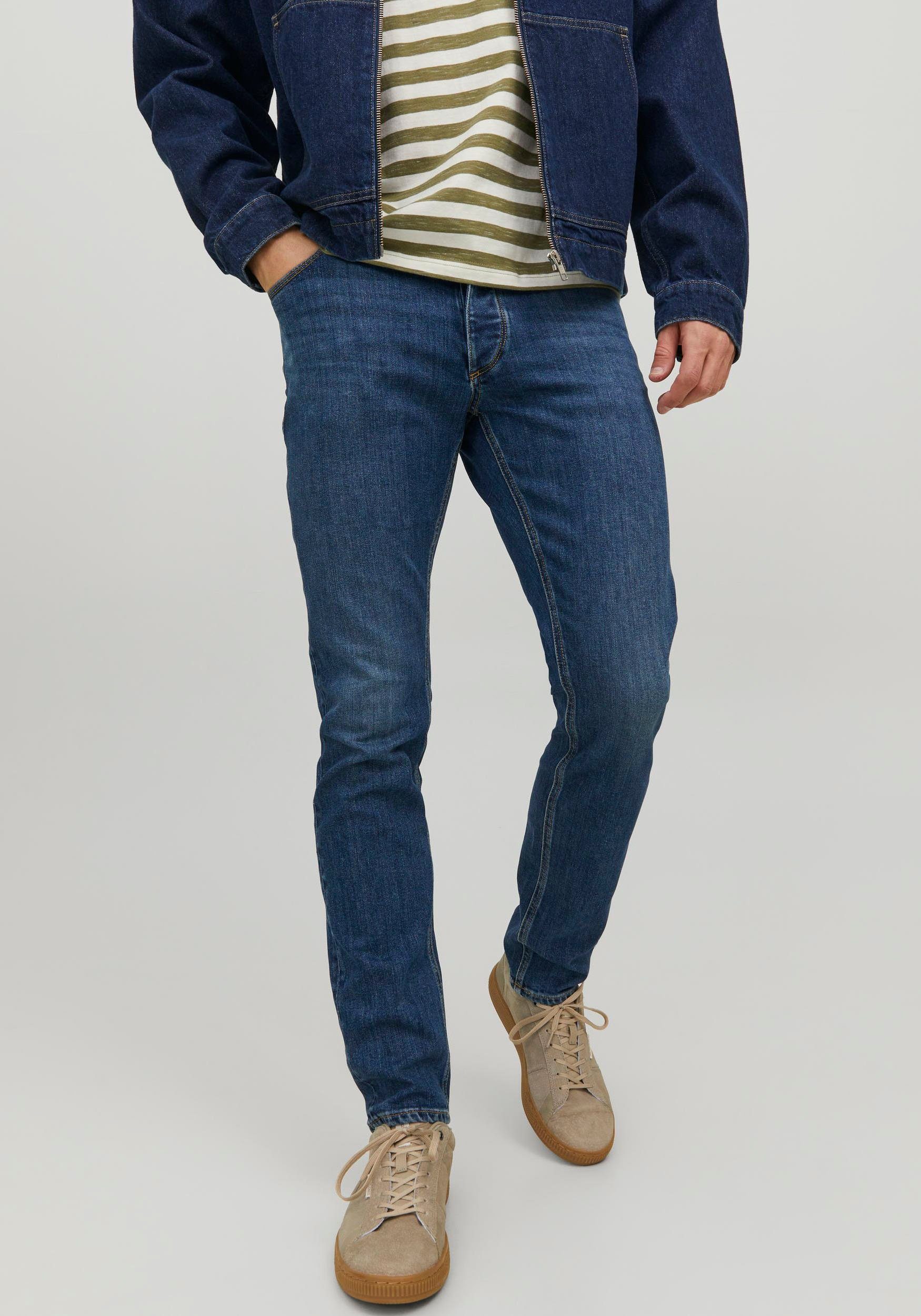 Blue LID Slim-fit-Jeans Jones Denim AM 477 & JJEVAN Jack JJIGLENN