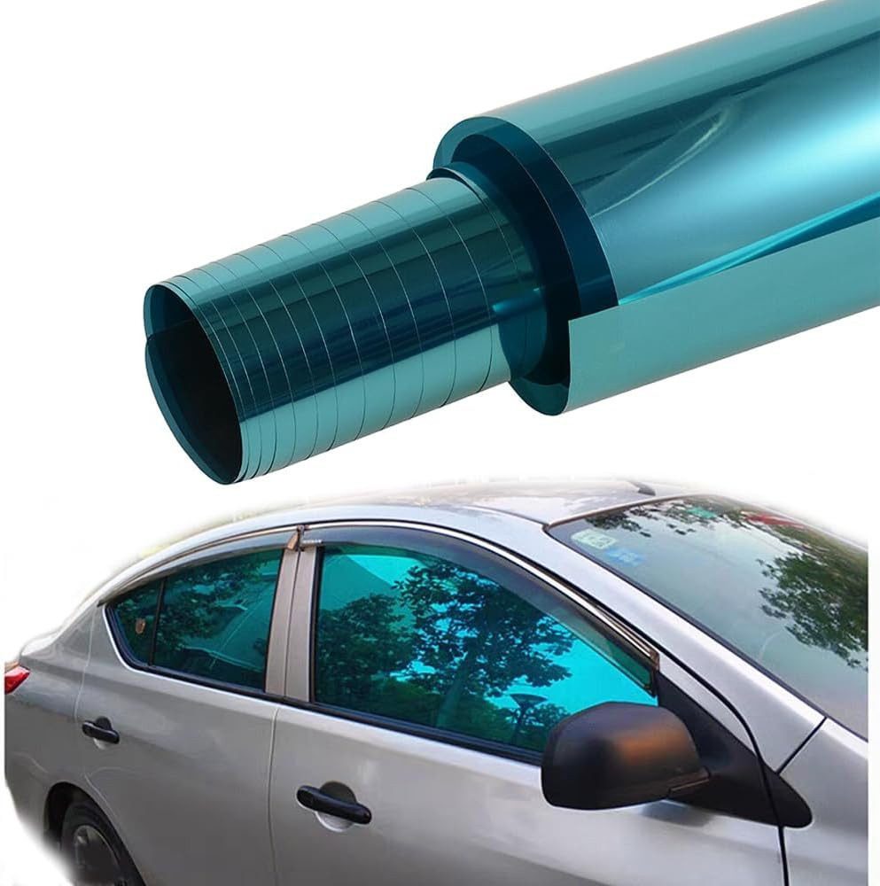 FELIXLEO Autosonnenschutz Spiegelfolie Scheiben Tönung Folie Auto, Blau 10% VLT 50x300cm, (1-St)