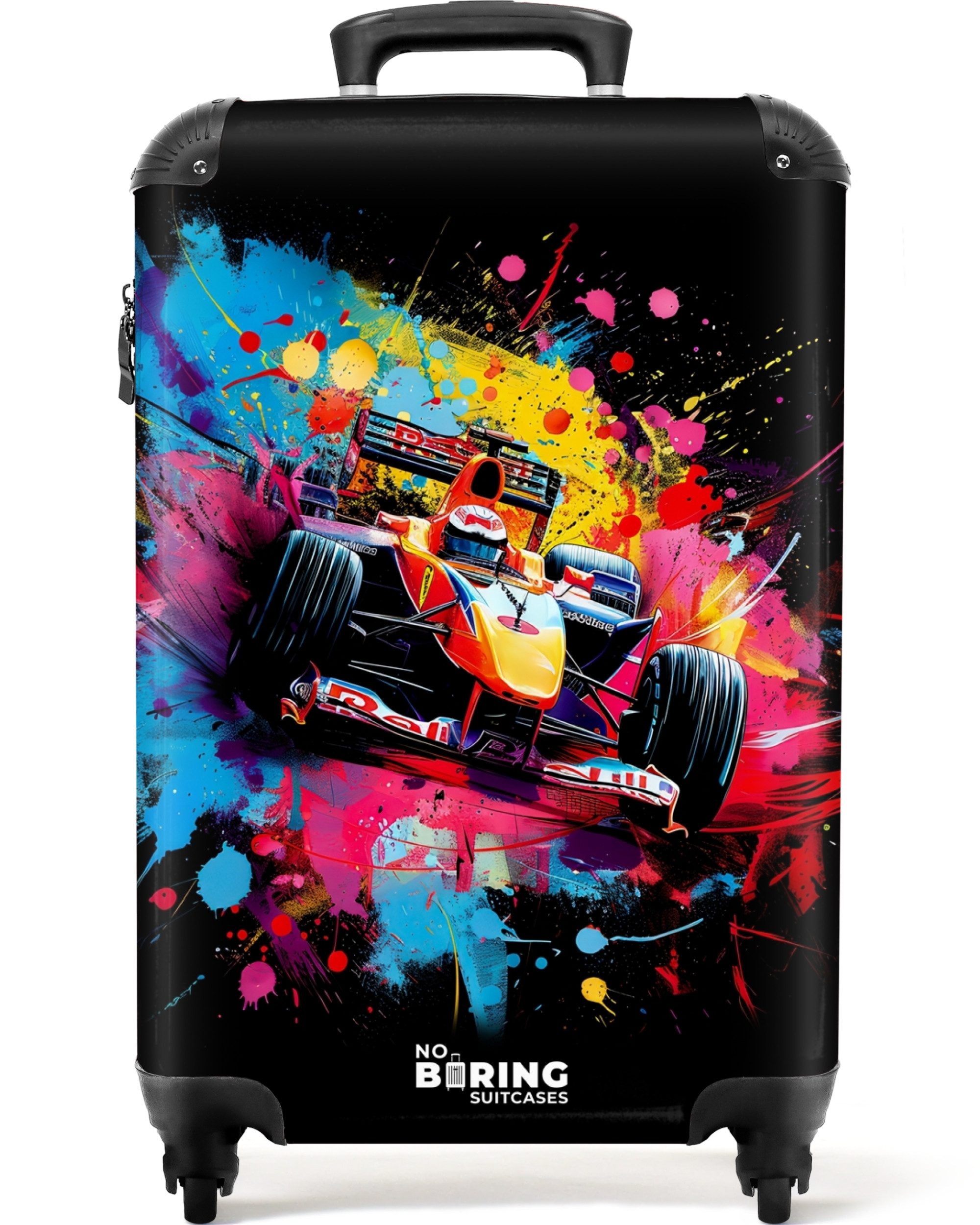 NoBoringSuitcases.com© Hartschalen-Trolley Formel-1-Auto mit Graffiti 55x35 günstig online kaufen