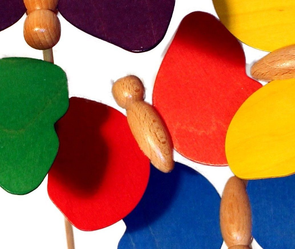 Erzgebirgische Holzspielwaren Ebert GmbH Tischkartenhalter Holzschmetterling mit Stecker rot, Holz, zur Dekoration von Pflanztöpfen oder Sträußen geeignet