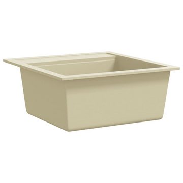 vidaXL Granitspüle Granitspüle Einzelbecken Beige, 51/49 cm