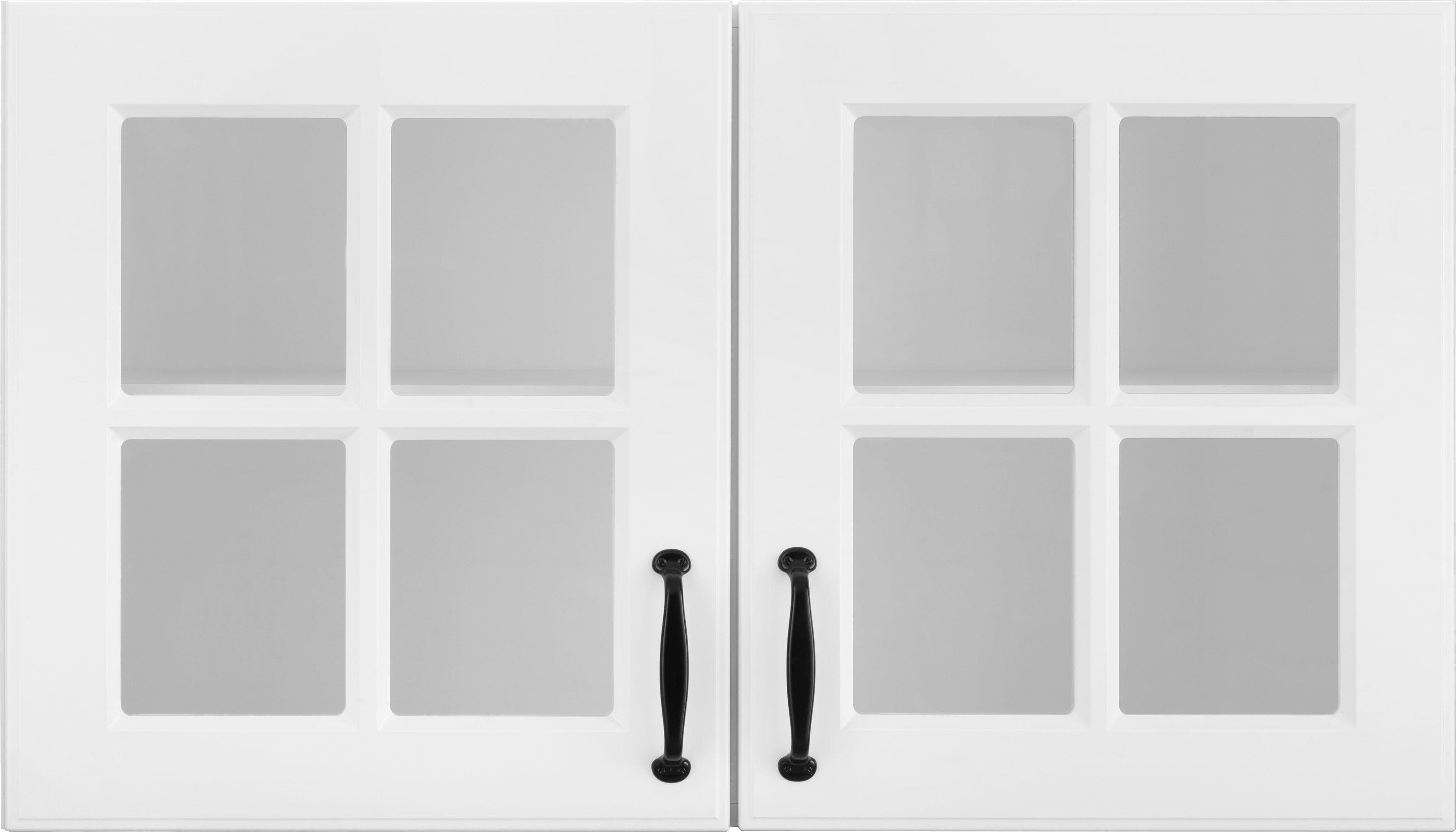 wiho Küchen Glashängeschrank Erla Front mit Glaseinsatz – Bild 3 von 5