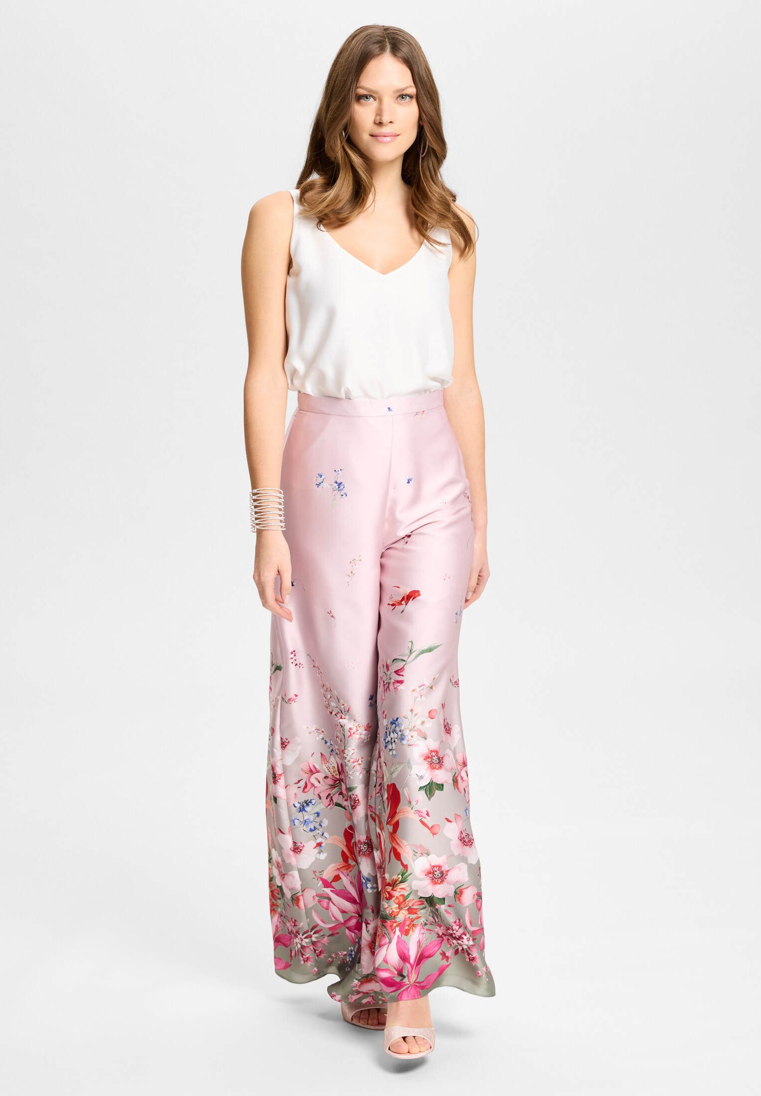 SWING T-Shirt - Top aus Satinchiffon