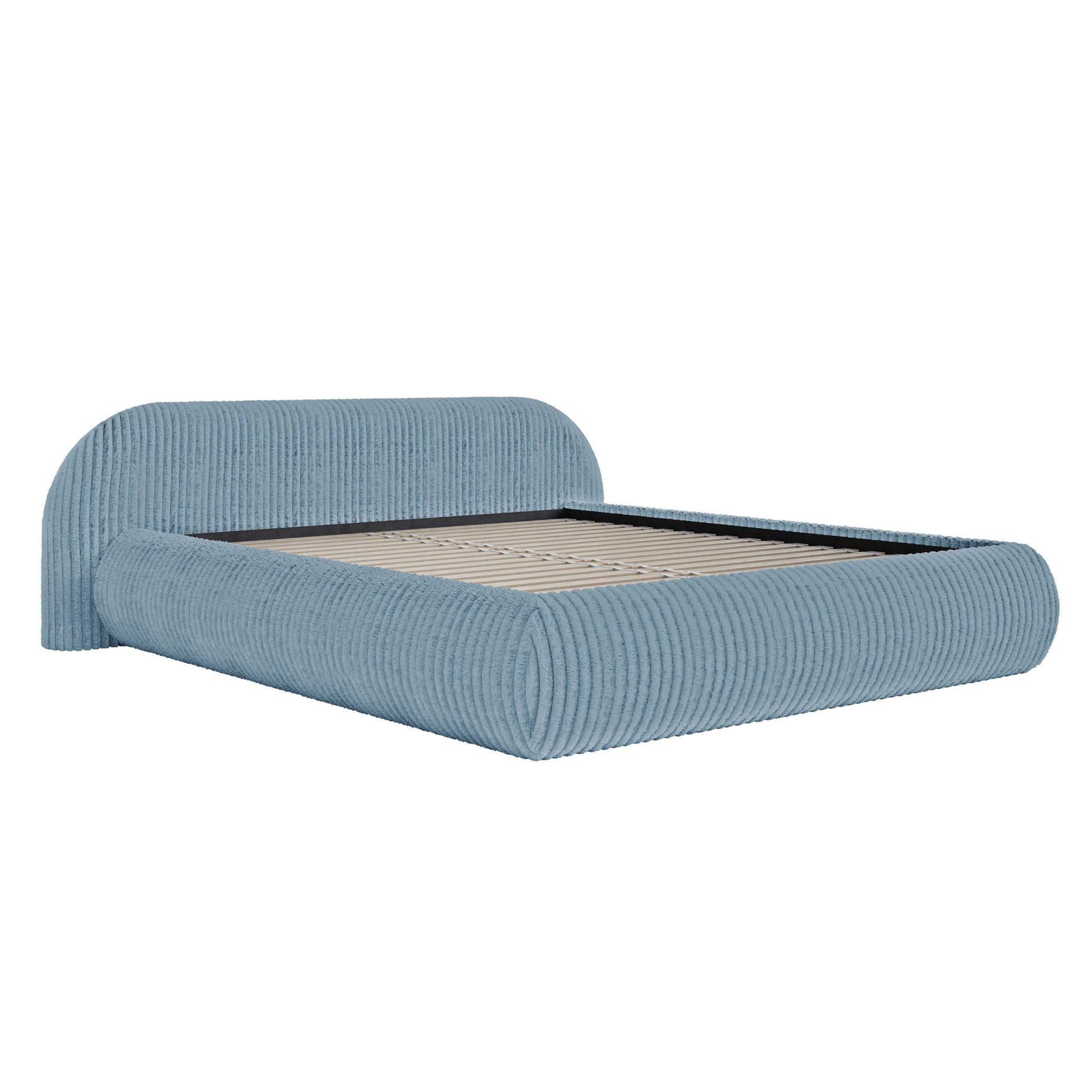 Selsey Polsterbett SHELS LOW, mit Rolllattenrost, Kopfteil und Breitcord, 140, 160, 180 cm