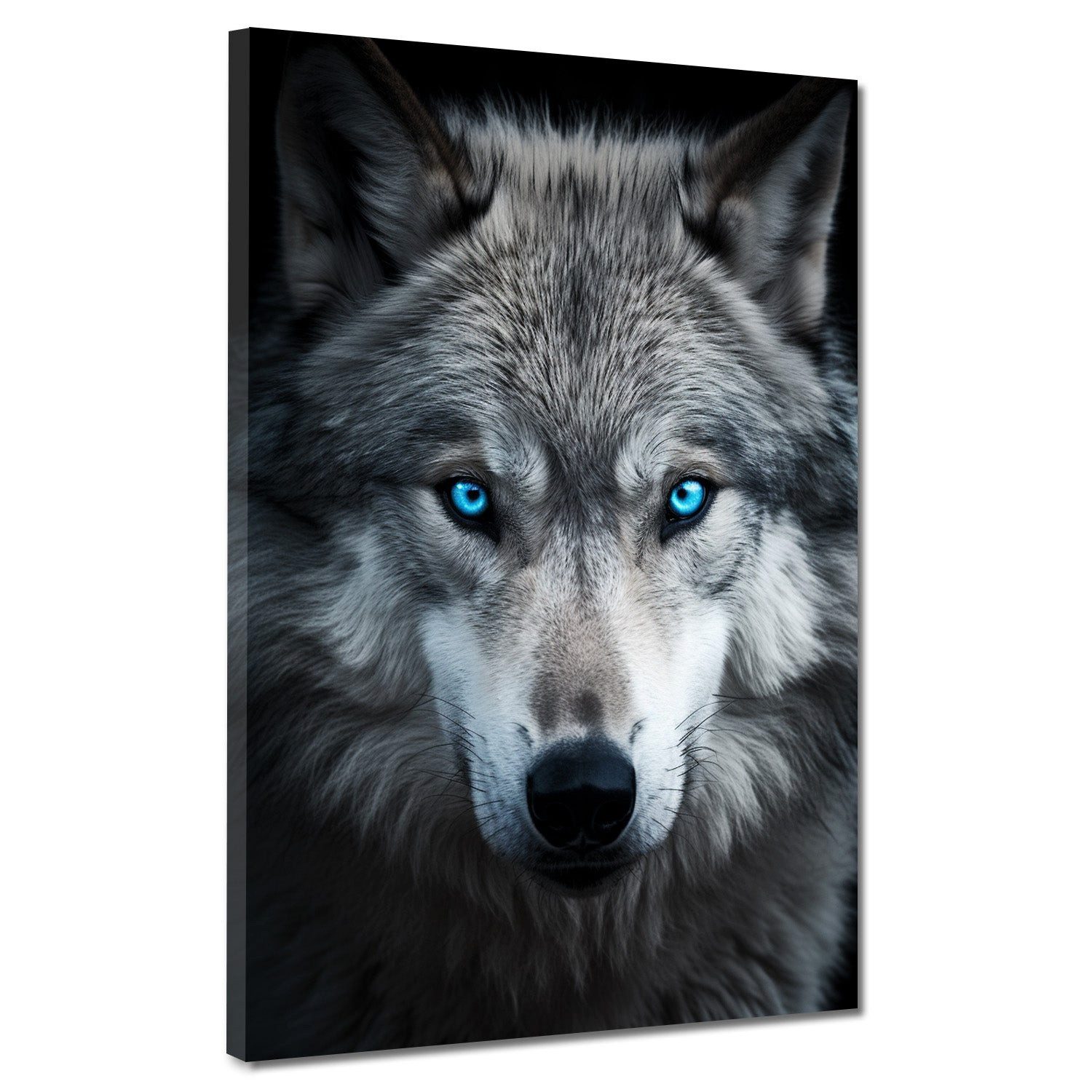 Artedinoi Leinwandbild Wolf frontal Leinwandbild Wandbild Kunstdruck XL Wanddeko