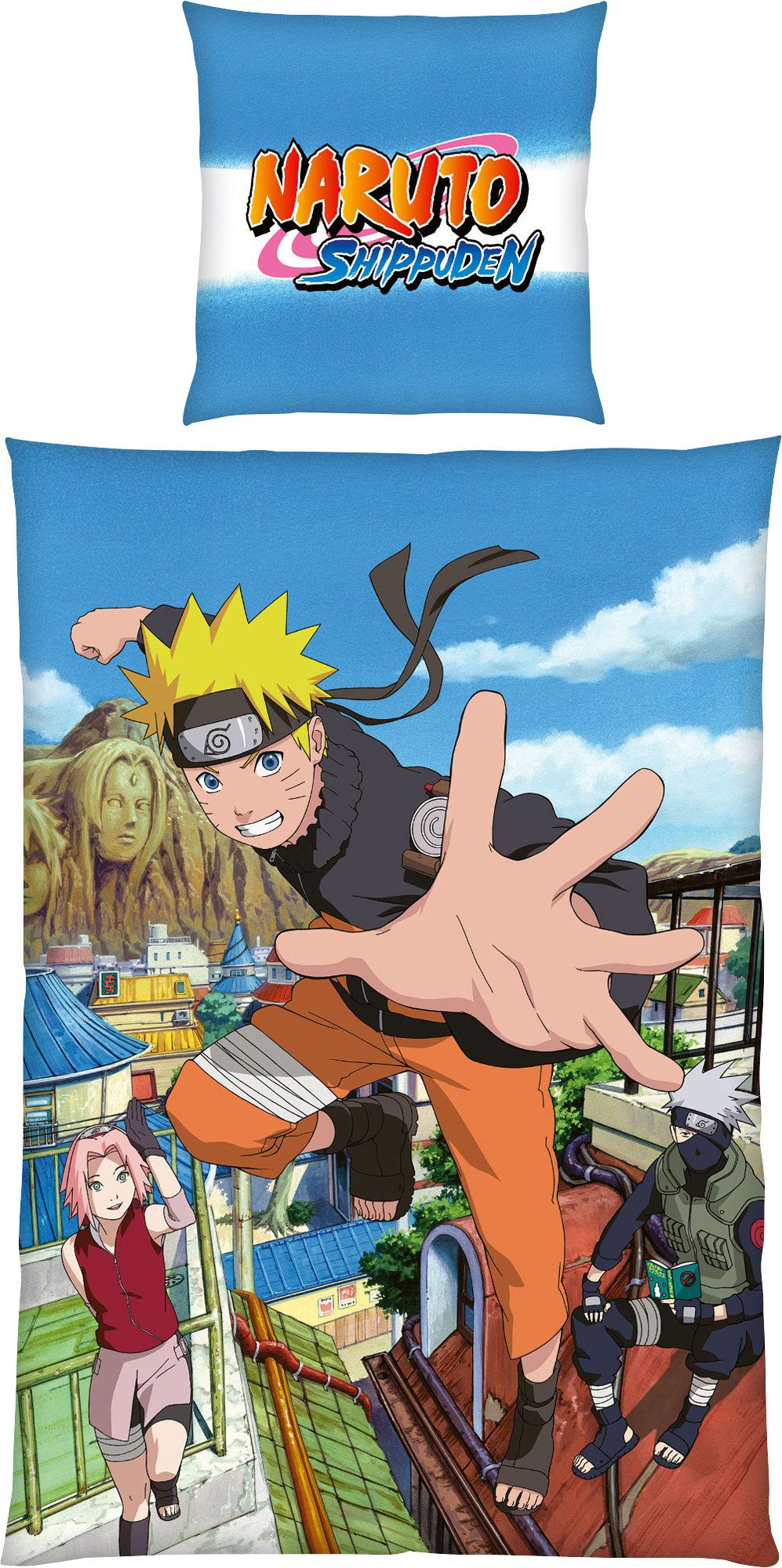 Herding Kinderbettwäsche Wendebettwäsche "Konoha Action", Renforcé, Renforcé Motiv: Naruto