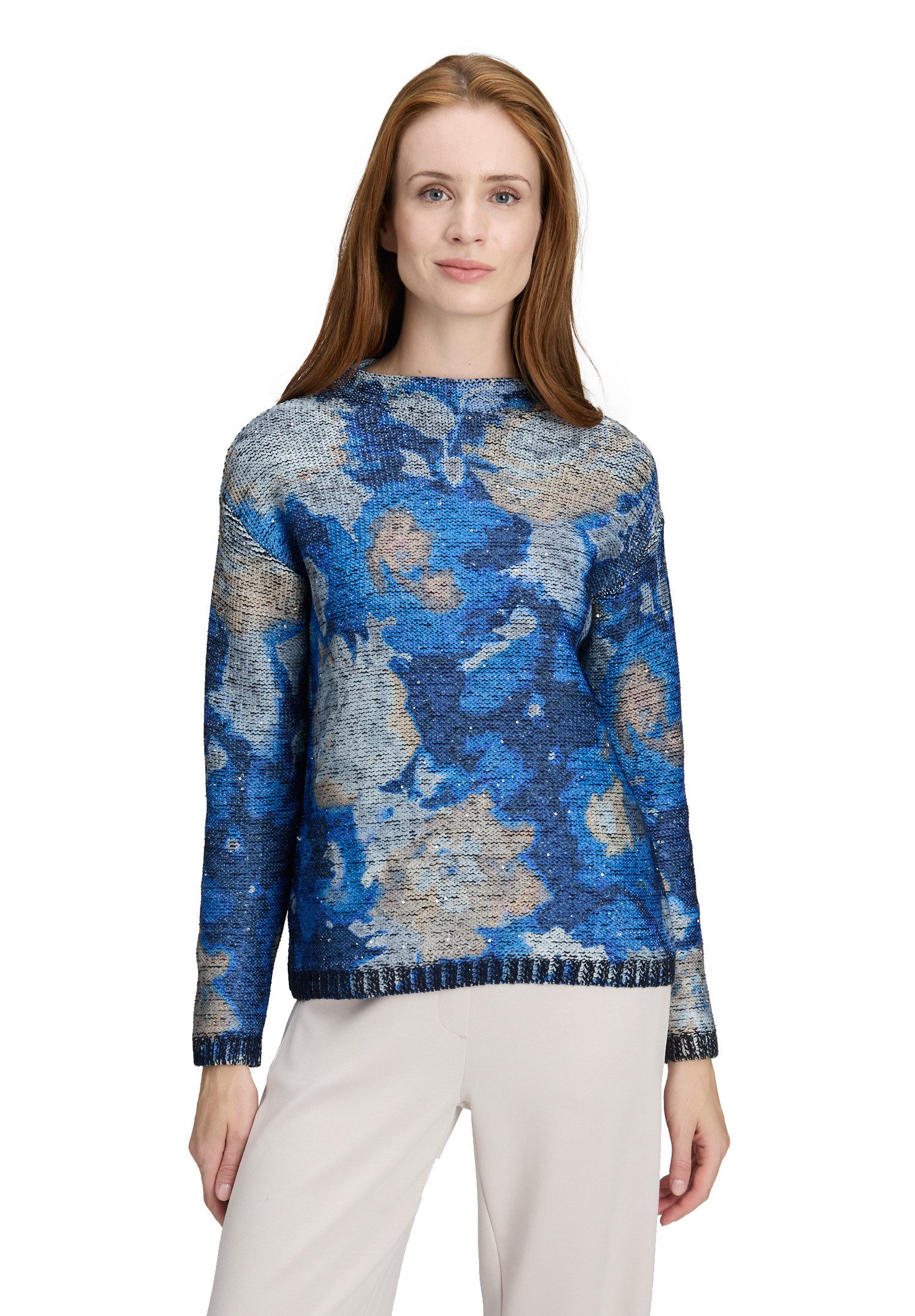 Betty Barclay Strickpullover Damen Grobstrick-Pullover mit Print (1-tlg) günstig online kaufen