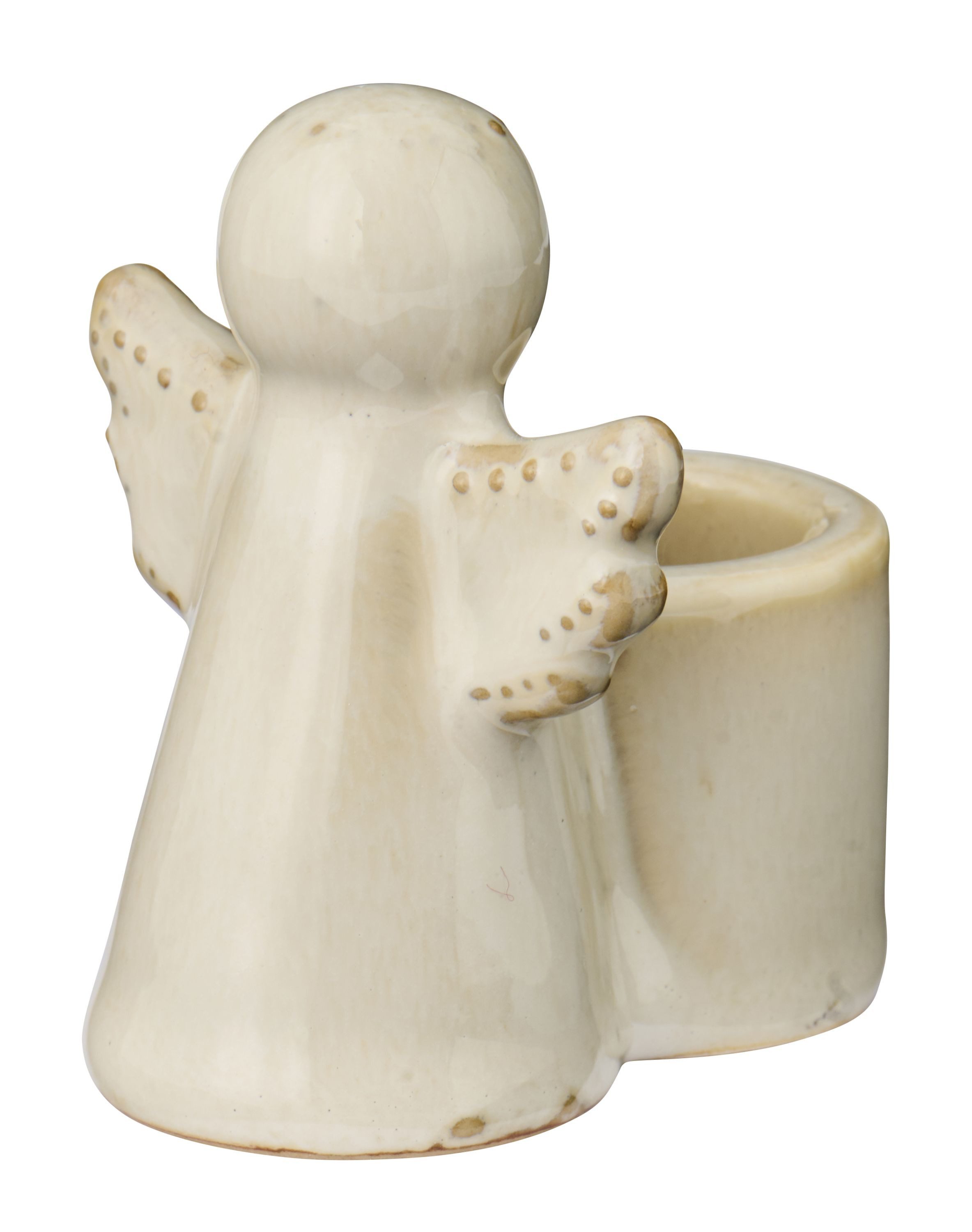 Ib Laursen Kerzenhalter Ib Laursen - Kerzenhalter Engel Weihnachtsdeko Weihnachten H6,5cm